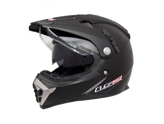 Шлем мотард LS2 MX455 Black Matt