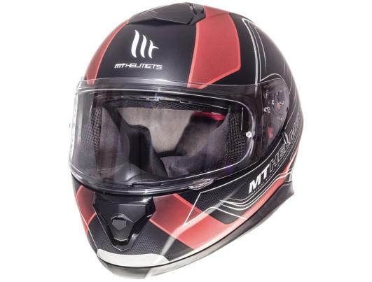 MT Helmets Thunder 3 Trace Matt Black Red