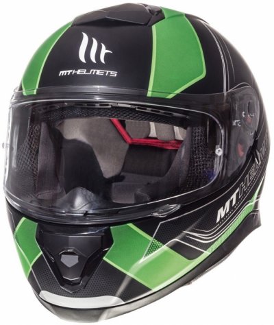 MT Helmets Thunder 3 Trace Matt Black Fluor Green