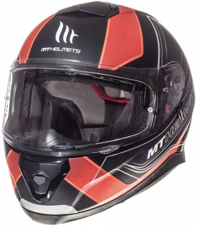 MT Helmets Thunder 3 Trace Matt Black Fluor Orange