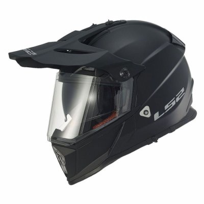 Шлем мотард LS2 MX436 PIONEER BLACK MATT