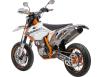 Фото белого мотоцикла GEON DAKAR GNS 300R SM MOTARD вид слева под углом