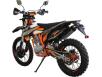 Фото оранжевого мотоцикла EXDRIVE ProFactory 300 AIR вид слева под углом