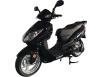 Фото чёрного скутера KAYA STORM YB150T-15D вид спереди под углом