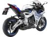 Фото синего мотоцикла ZONTES 703 RR вид справа под углом