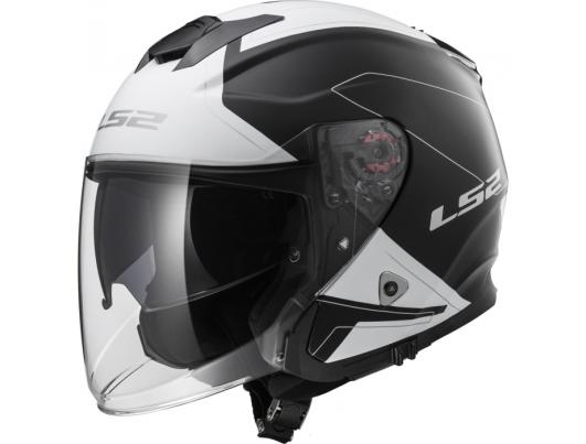 Открытый шлем LS2 INFINITY OF521 BEYOND черный/белый