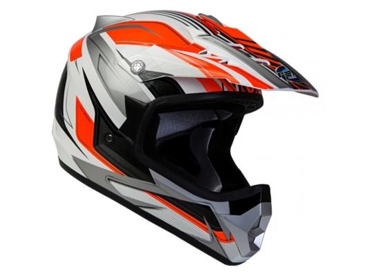 Шлем GEON 623 Кросс Vector белый-оранжевый