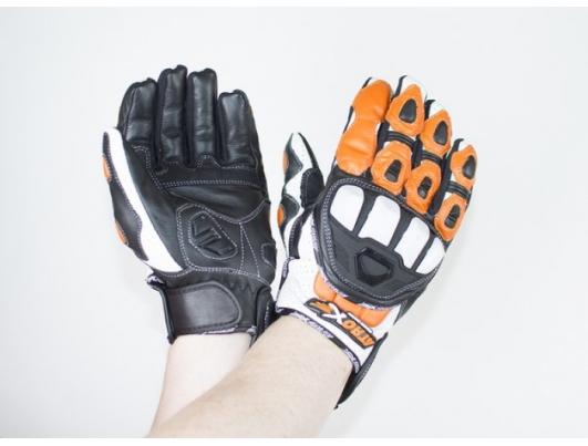 Мотоперчатки кожаные Atrox PREDATOR NEW Black-Orange