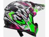Детский шлем LS2 MX437J FAST MINI STRONG WHITE-GREEN-PINK цена