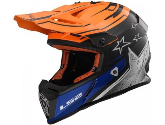 Кроссовый шлем LS2 MX437 FAST CORE BLACK ORANGE