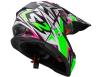 Кроссовый шлем LS2 MX437 FAST STRONG WHITE GREEN PINK цена