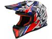 Кроссовый шлем LS2 MX437 FAST STRONG WHITE RED BLUE купить
