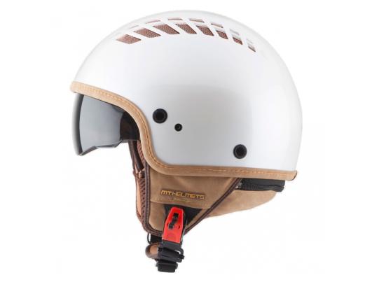 MT Helmets Cosmo Solid pearl white