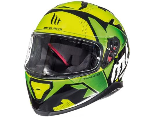 MT Helmets Thunder 3 Torn gloss fluor yellow / fluor green