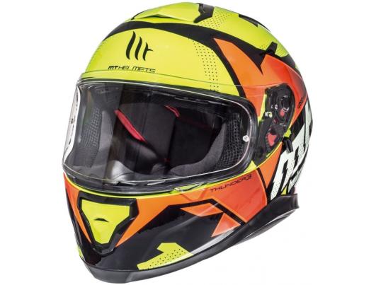MT Helmets Thunder 3 Torn gloss fluor yellow/fluor orange