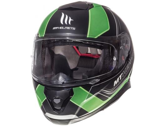 MT Helmets Thunder 3 Trace Matt Black Fluor Green