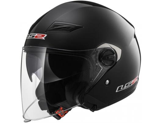 Открытый шлем LS2 OF569 Track Black Gloss