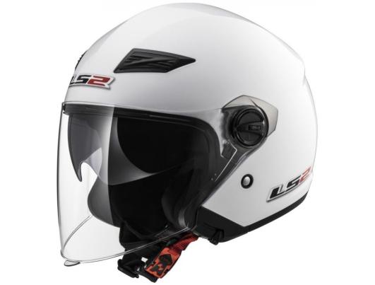 Открытый шлем LS2 OF569 Track White Gloss