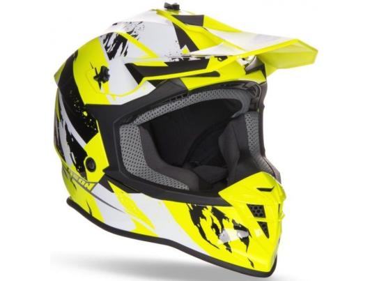 Шлем GEON 633 MX Fox Кросс Black/Neon Yellow