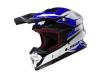 Кроссовый шлем LS2 MX456 Factory Hi-Vis White Black Blue Gloss