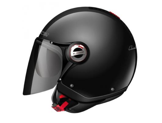 Открытый шлем LS2 OF577 Track Solid Gloss Black