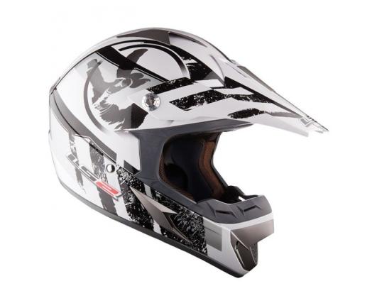 Кроссовый шлем LS2 MX433 Stripe White Black Gloss