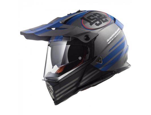 Шлем мотард LS2 MX436 PIONEER QUARTERBACK BLUE